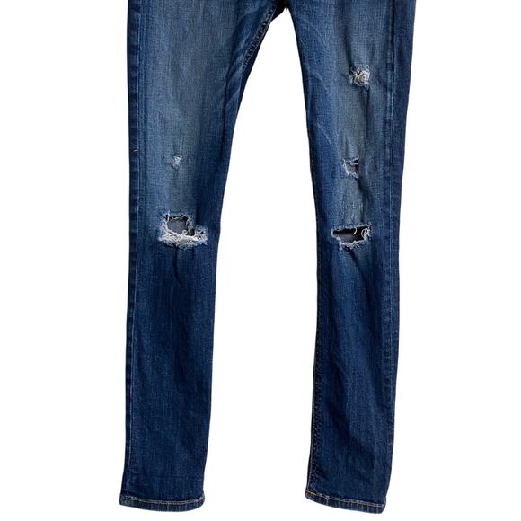 Rag & Bone Jean Women's "Capri" Jeans in "DK Shredded" Wash distressed 25 - Picture 5 of 16